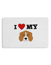 I Heart My - Cute Beagle Dog Placemat by TooLoud Set of 4 Placemats-Placemat-TooLoud-White-Davson Sales