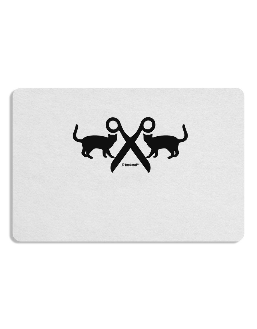 Two Cats With Scissors Placemat by TooLoud Set of 4 Placemats-Placemat-TooLoud-White-Davson Sales