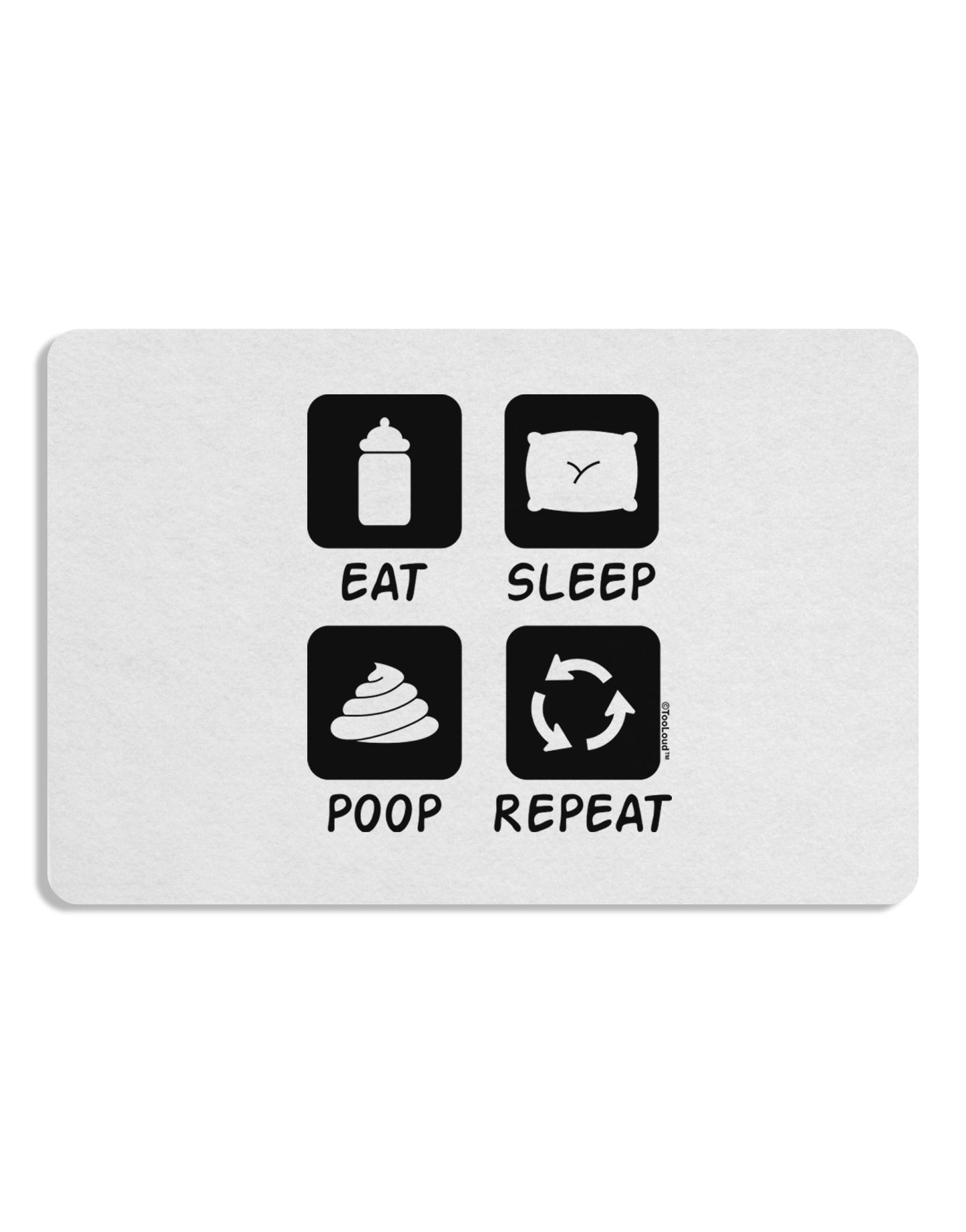Eat Sleep Poop Repeat Placemat Set of 4 Placemats-Placemat-TooLoud-White-Davson Sales