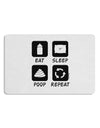 Eat Sleep Poop Repeat Placemat Set of 4 Placemats-Placemat-TooLoud-White-Davson Sales