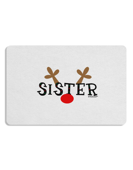 Matching Family Christmas Design - Reindeer - Sister 12 x 18 Placemat by TooLoud Set of 4 Placemats-Placemat-TooLoud-White-Davson Sales