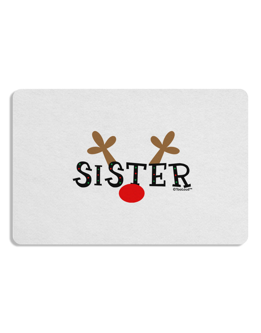 Matching Family Christmas Design - Reindeer - Sister 12 x 18 Placemat by TooLoud Set of 4 Placemats-Placemat-TooLoud-White-Davson Sales