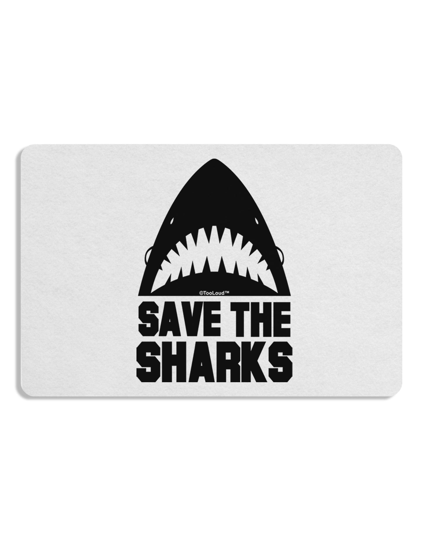 Save The Sharks Placemat Set of 4 Placemats-Placemat-TooLoud-White-Davson Sales