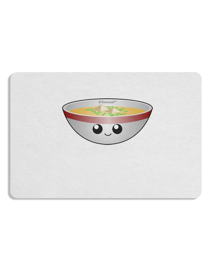 Cute Miso Soup Bowl Placemat by TooLoud Set of 4 Placemats-Placemat-TooLoud-White-Davson Sales