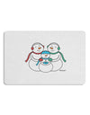 Cute Snowman Family with Boy 12 x 18 Placemat by TooLoud Set of 4 Placemats-Placemat-TooLoud-White-Davson Sales