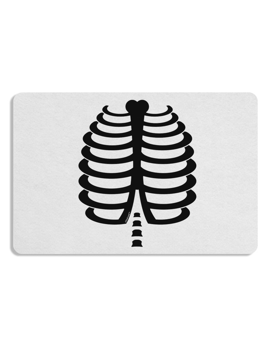 Black Skeleton Ribcage Halloween 12 x 18 Placemat Set of 4 Placemats-Placemat-TooLoud-White-Davson Sales