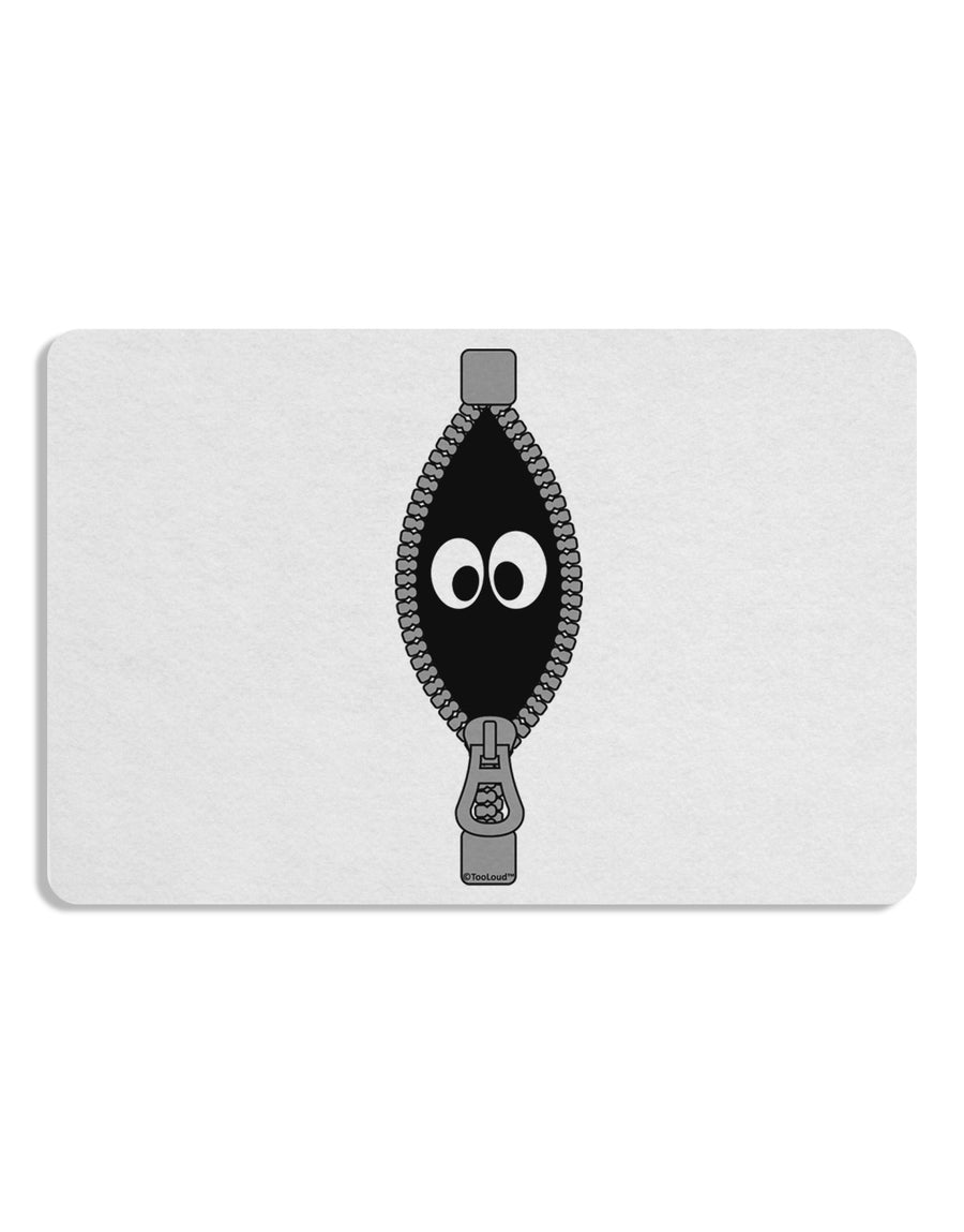 Funny Eyes Peeking Out of Zipper Placemat by TooLoud Set of 4 Placemats-Placemat-TooLoud-White-Davson Sales