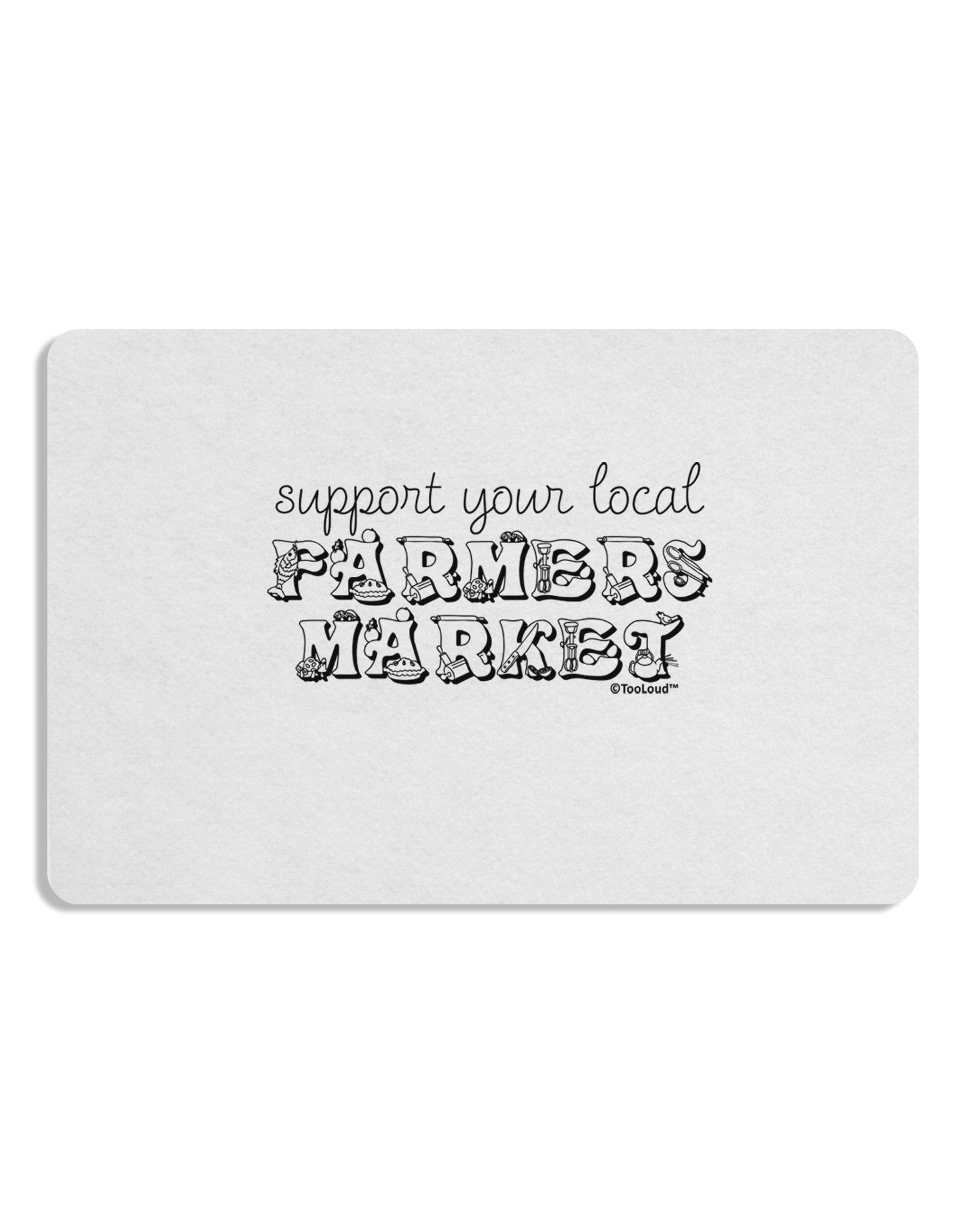 Support Your Local Farmers Market Placemat Set of 4 Placemats-Placemat-TooLoud-White-Davson Sales