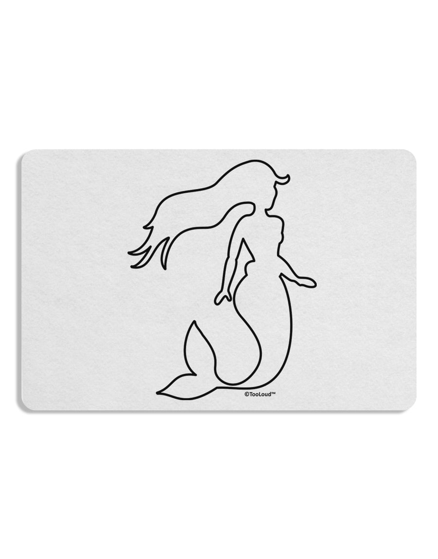 Mermaid Outline Placemat Set of 4 Placemats-Placemat-TooLoud-White-Davson Sales