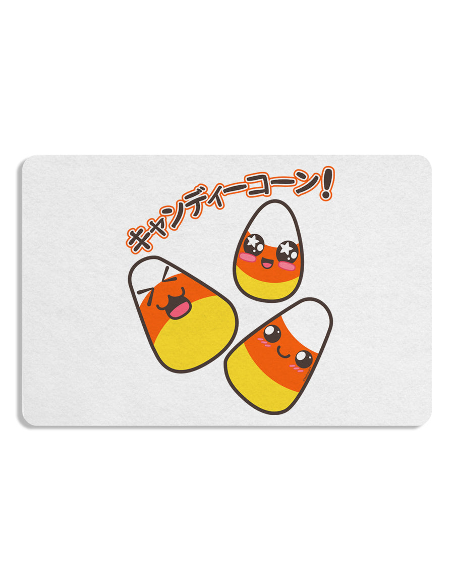 Japanese Kawaii Candy Corn Halloween 12 x 18 Placemat Set of 4 Placemats-Placemat-TooLoud-White-Davson Sales