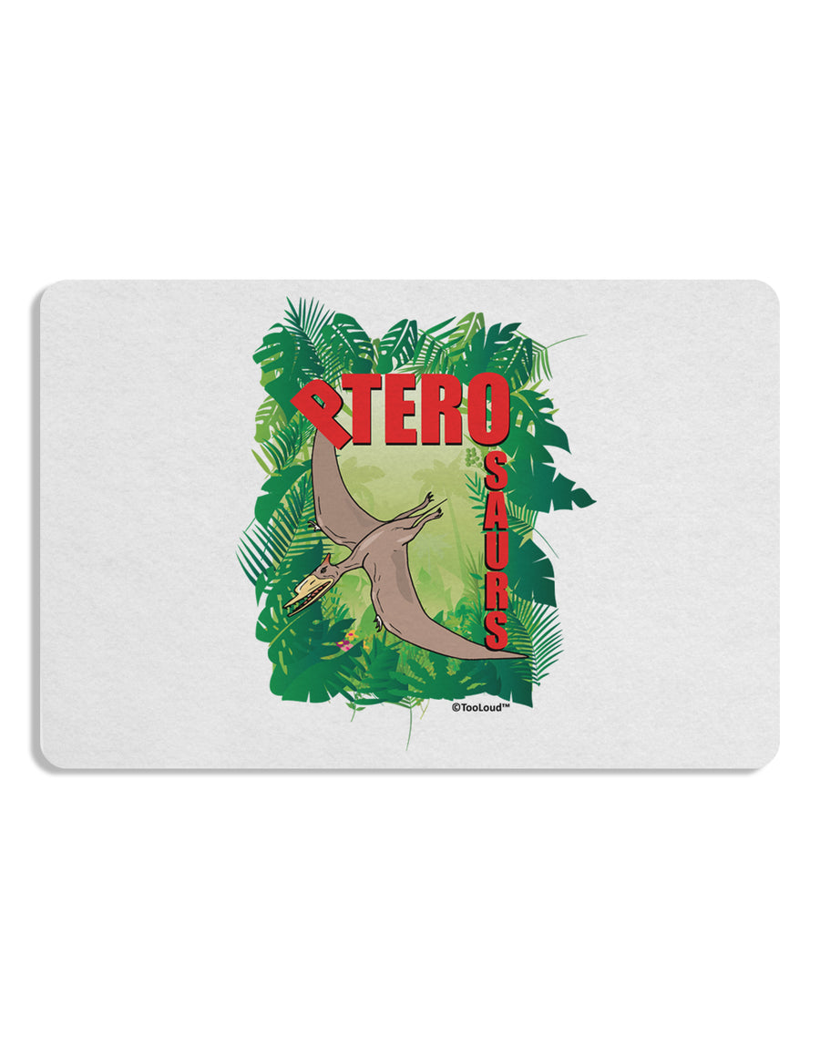 Pterosaurs - With Name Placemat by TooLoud Set of 4 Placemats-Placemat-TooLoud-White-Davson Sales