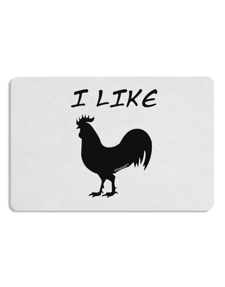 I Like Rooster Silhouette - Funny Placemat by TooLoud Set of 4 Placemats-Placemat-TooLoud-White-Davson Sales