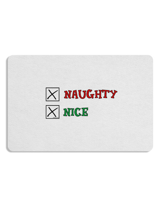 Naughty or Nice Christmas - Naughty and Nice 12 x 18 Placemat Set of 4 Placemats-Placemat-TooLoud-White-Davson Sales