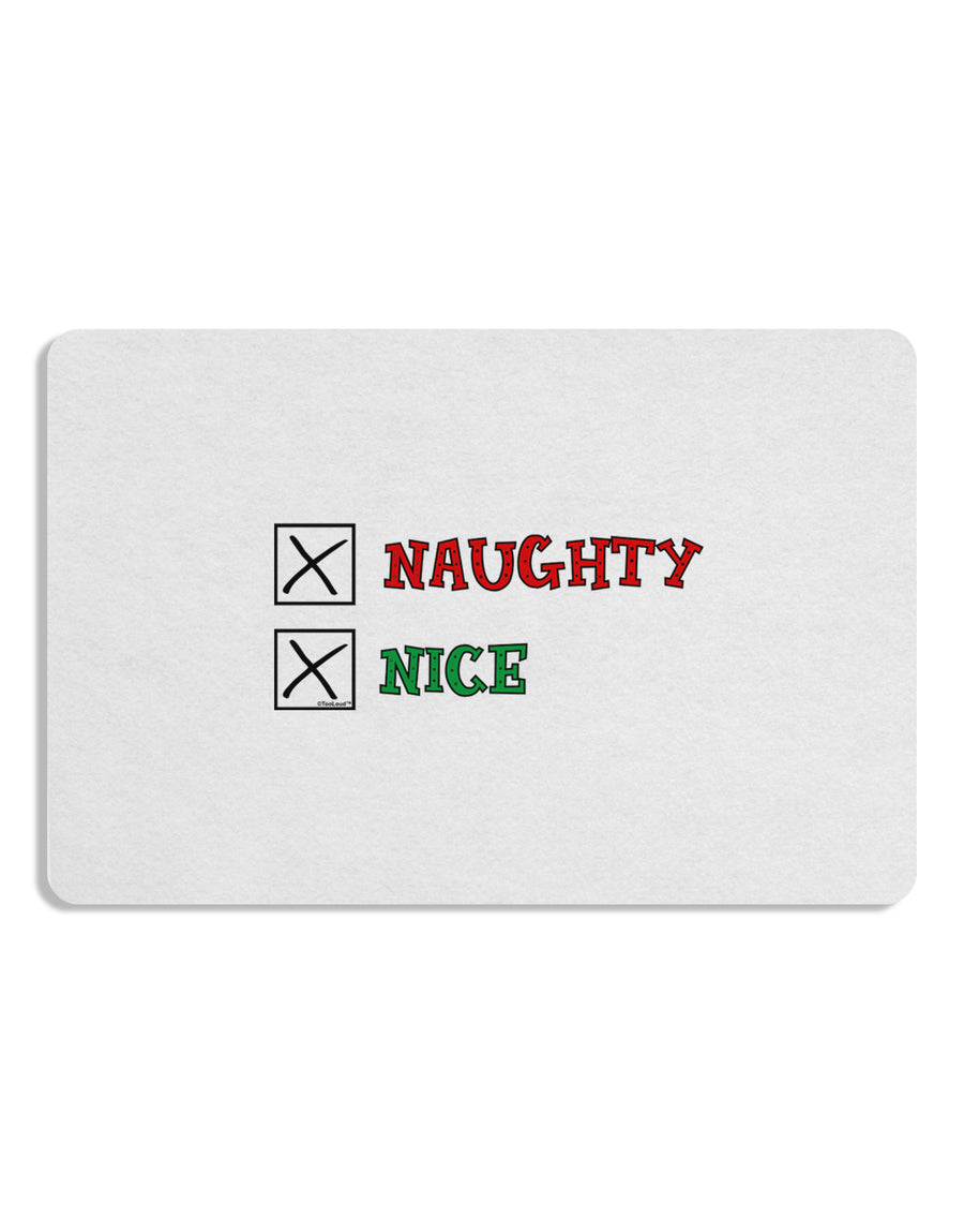 Naughty or Nice Christmas - Naughty and Nice 12 x 18 Placemat Set of 4 Placemats-Placemat-TooLoud-White-Davson Sales