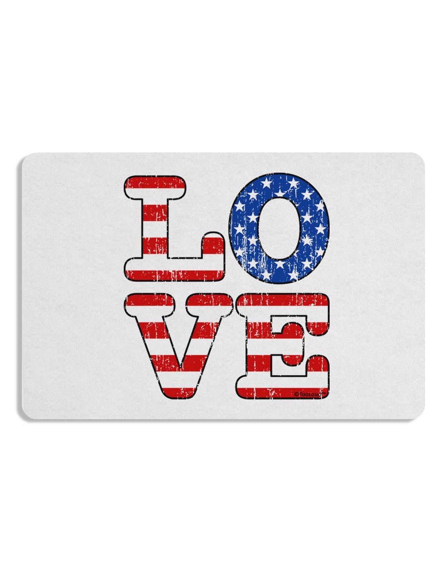 American Love Design - Distressed Placemat by TooLoud Set of 4 Placemats-Placemat-TooLoud-White-Davson Sales