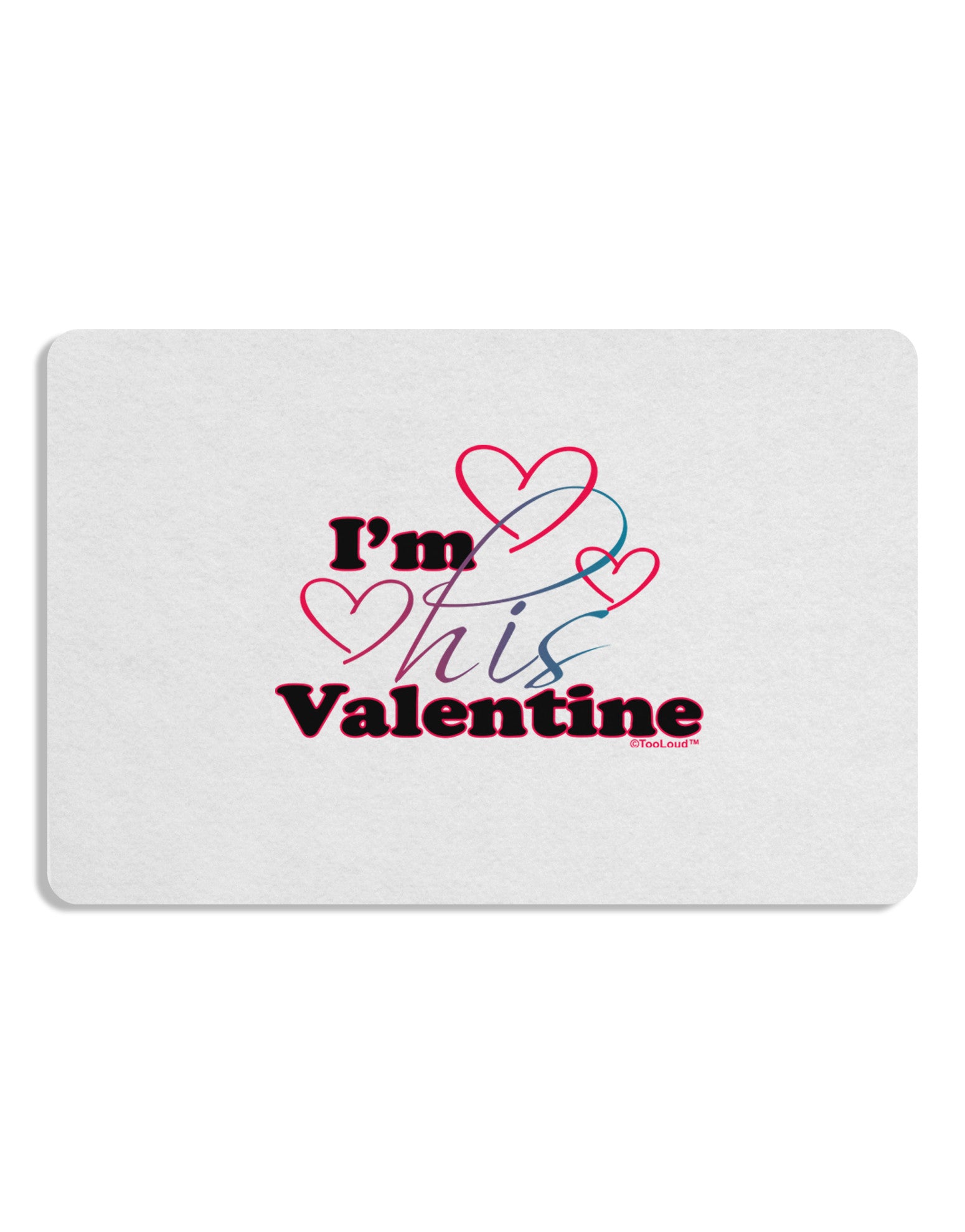 I'm HIS Valentine Placemat Set of 4 Placemats-Placemat-TooLoud-White-Davson Sales