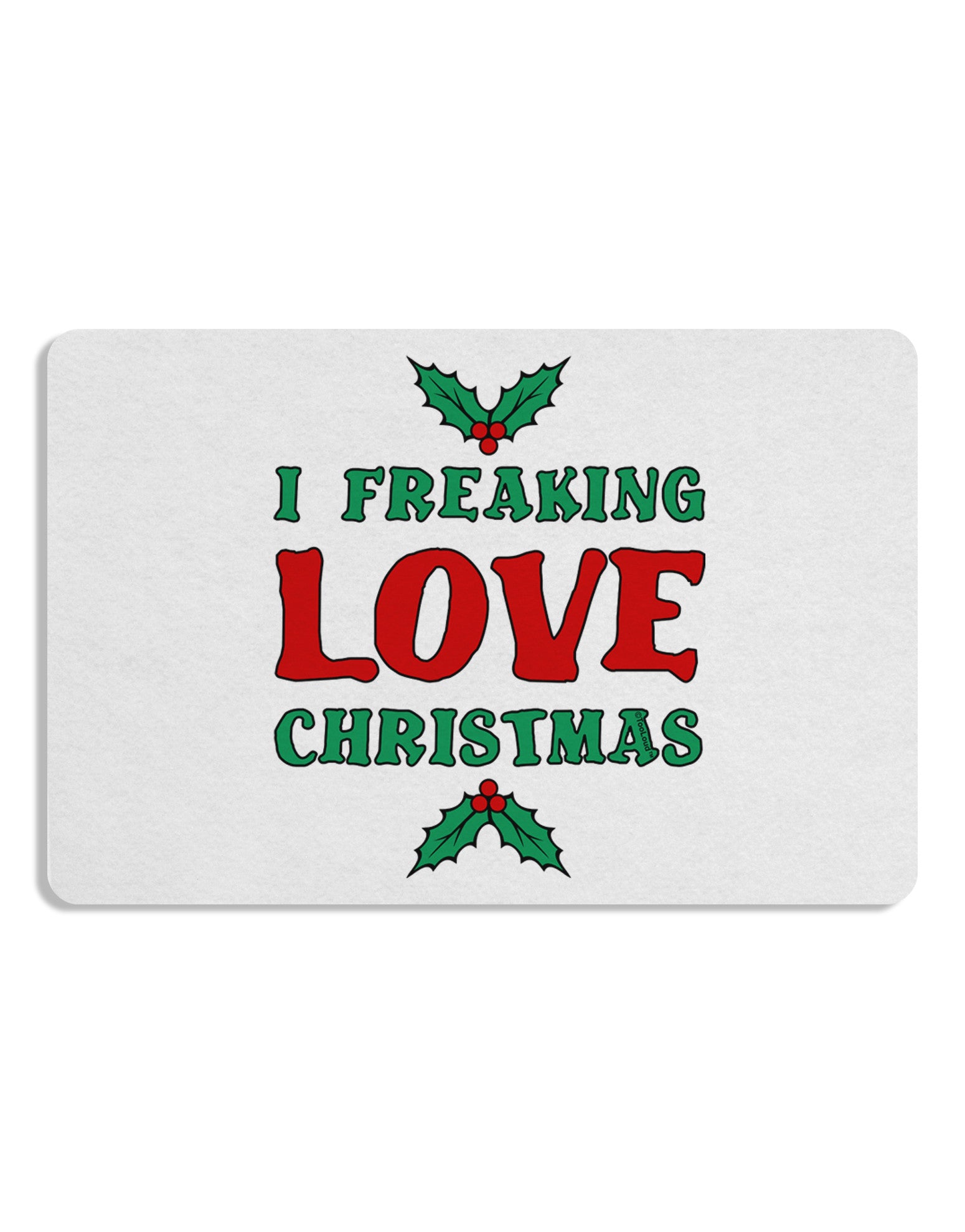 I F-ing Love Christmas Funny 12 x 18 Placemat Set of 4 Placemats-Placemat-TooLoud-White-Davson Sales