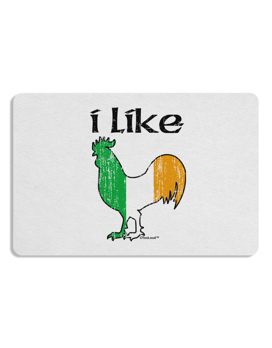 I Like Irish Rooster Silhouette Placemat by TooLoud Set of 4 Placemats-Placemat-TooLoud-White-Davson Sales