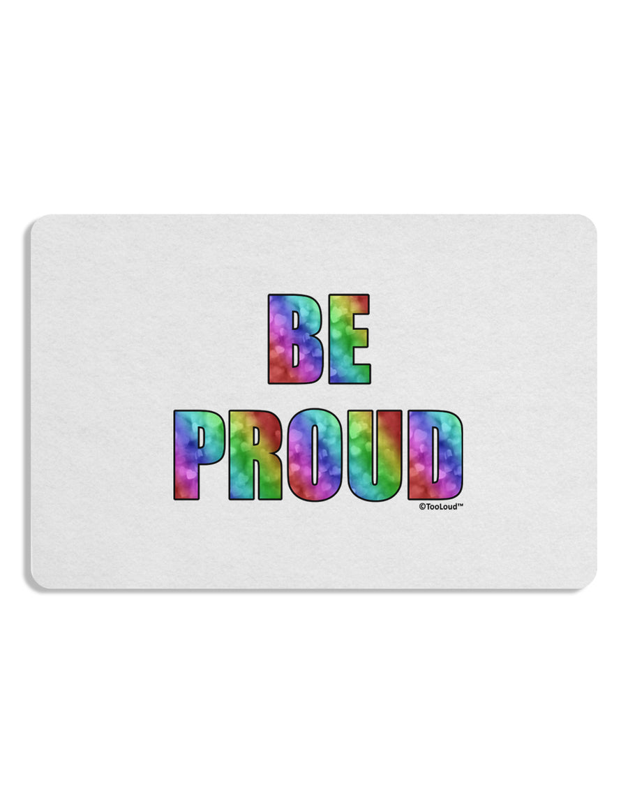 Be Proud Gay Pride - Rainbow Hearts Placemat by TooLoud Set of 4 Placemats-Placemat-TooLoud-White-Davson Sales