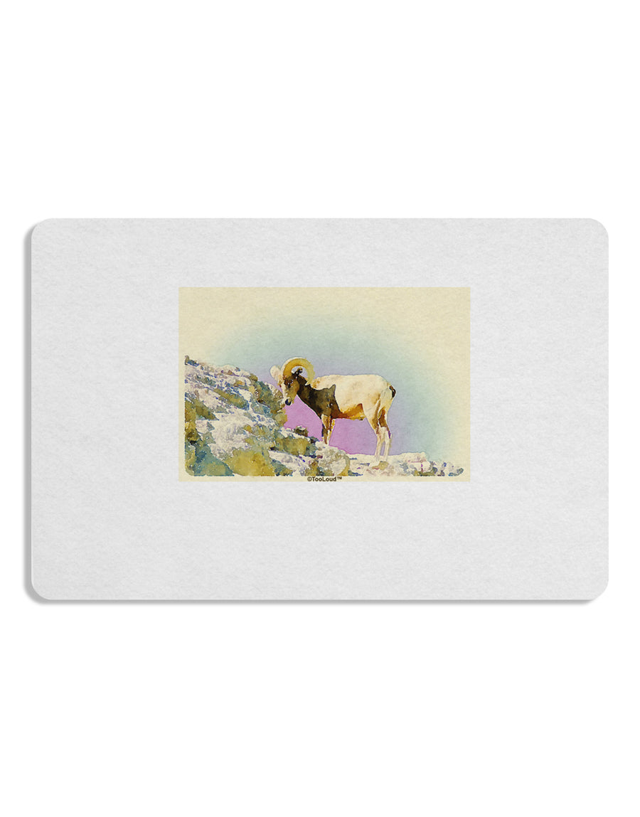 Bighorn Ram Watercolor Placemat Set of 4 Placemats-Placemat-TooLoud-White-Davson Sales