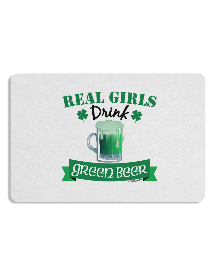 Real Girls Drink Green Beer Placemat Set of 4 Placemats-Placemat-TooLoud-White-Davson Sales