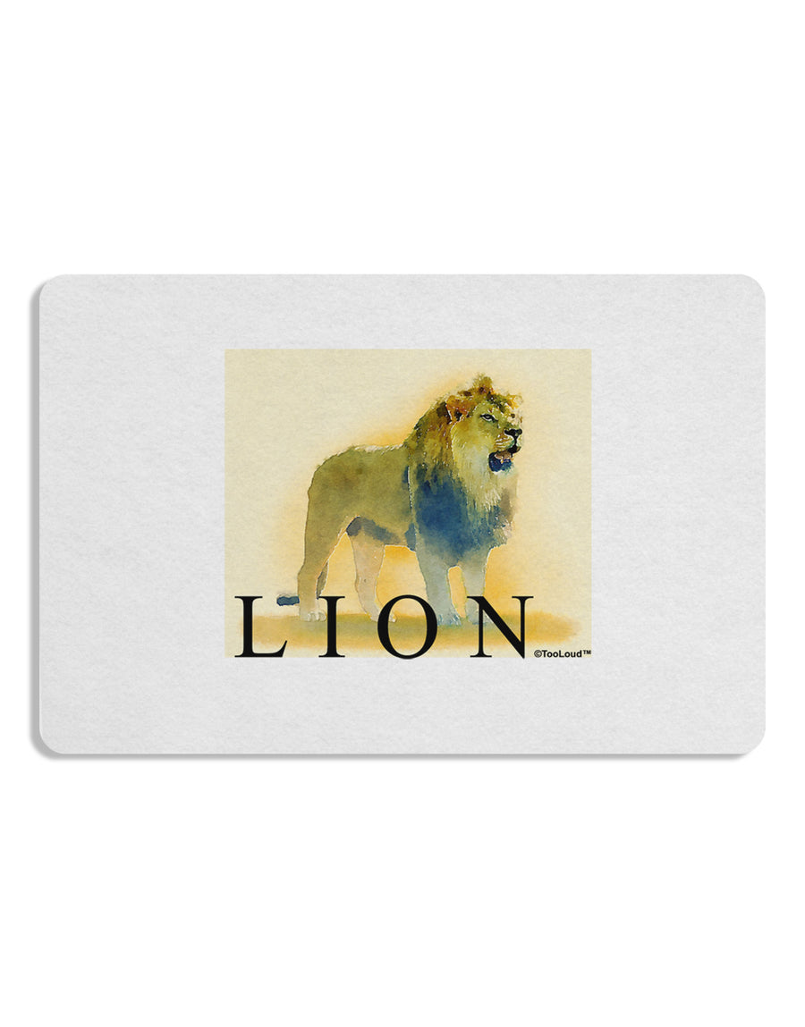 Lion Watercolor 1 Text Placemat Set of 4 Placemats-Placemat-TooLoud-White-Davson Sales