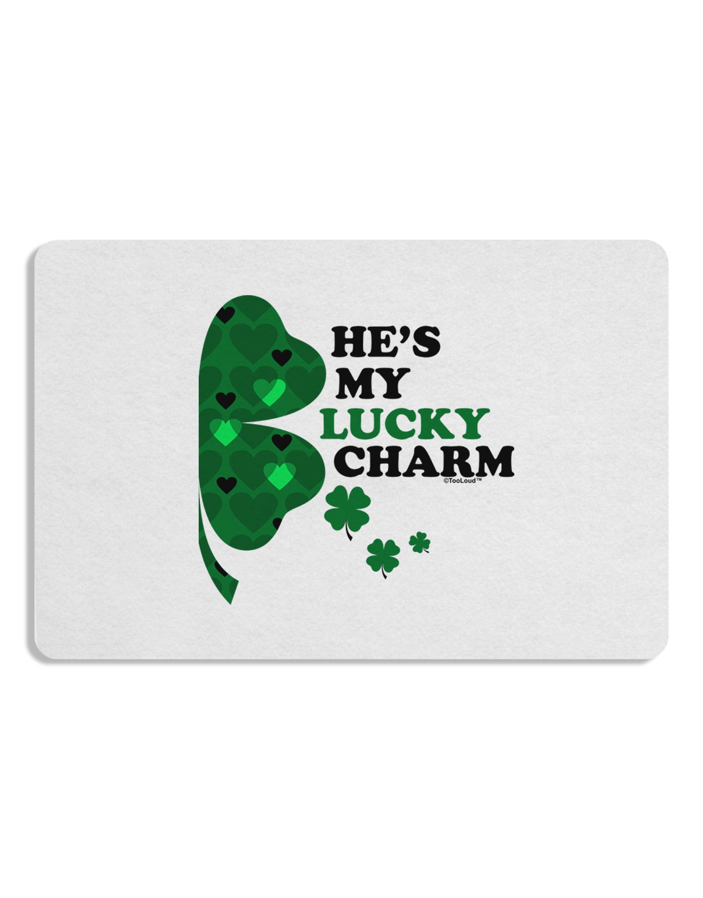 He's My Lucky Charm - Right Placemat Set of 4 Placemats-Placemat-TooLoud-White-Davson Sales