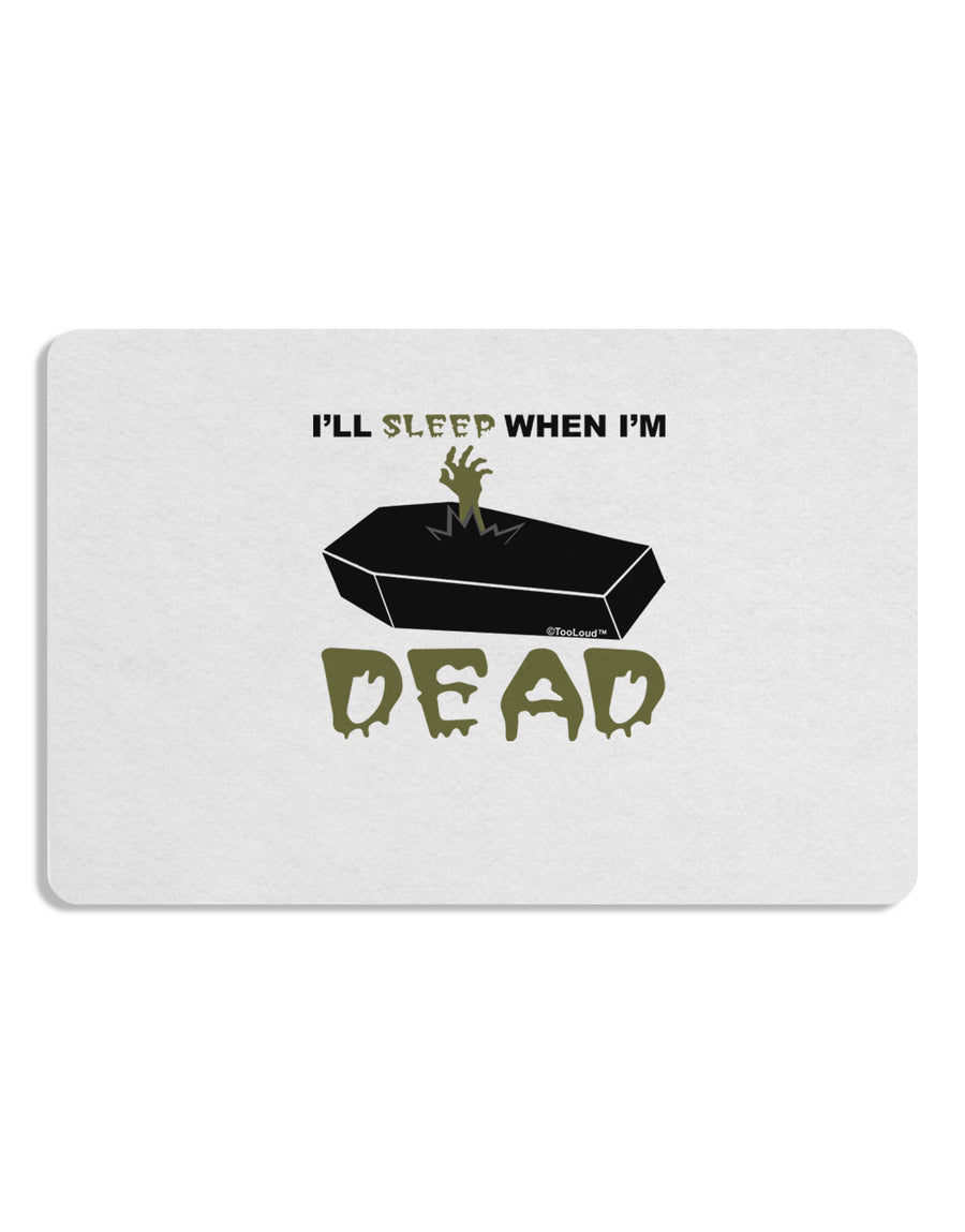 Sleep When Dead Coffin Placemat Set of 4 Placemats-Placemat-TooLoud-White-Davson Sales