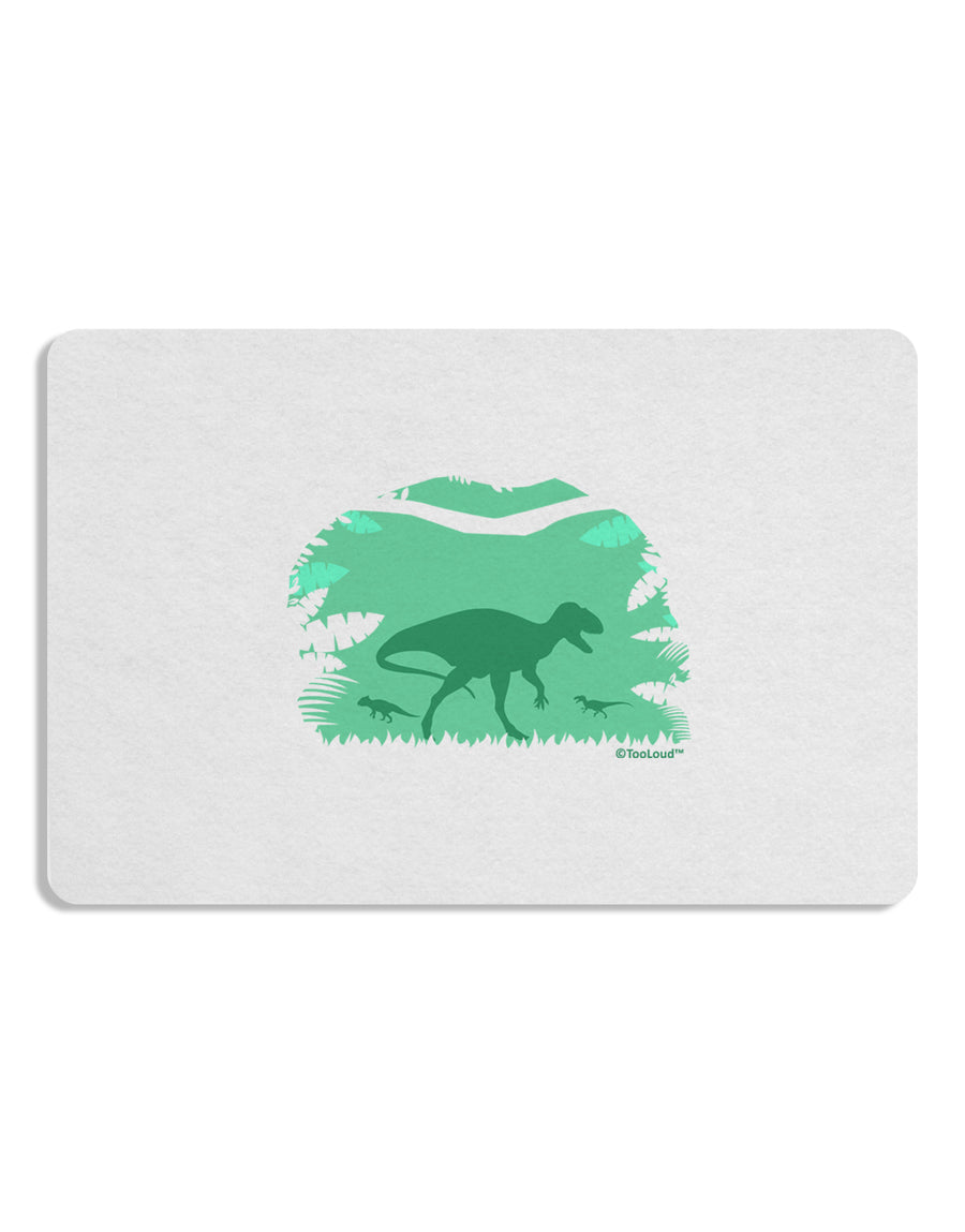 Dinosaur Silhouettes - Jungle Placemat by TooLoud Set of 4 Placemats-Placemat-TooLoud-White-Davson Sales