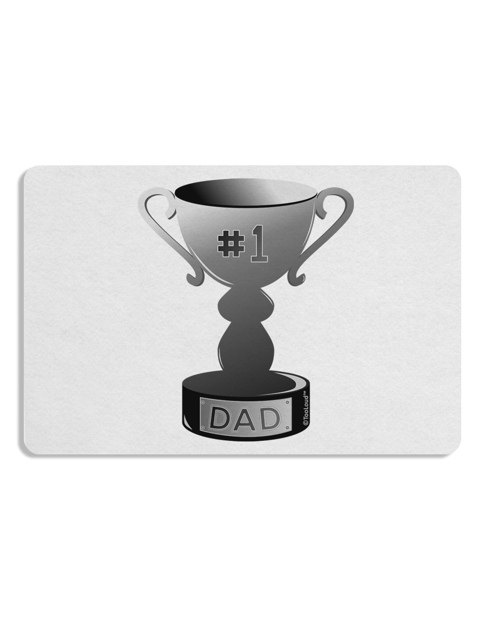 Number One Dad Trophy - Grayscale Placemat Set of 4 Placemats-Placemat-TooLoud-White-Davson Sales