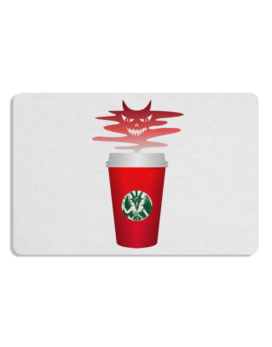 Red Cup Satan Coffee Placemat by TooLoud Set of 4 Placemats-Placemat-TooLoud-White-Davson Sales