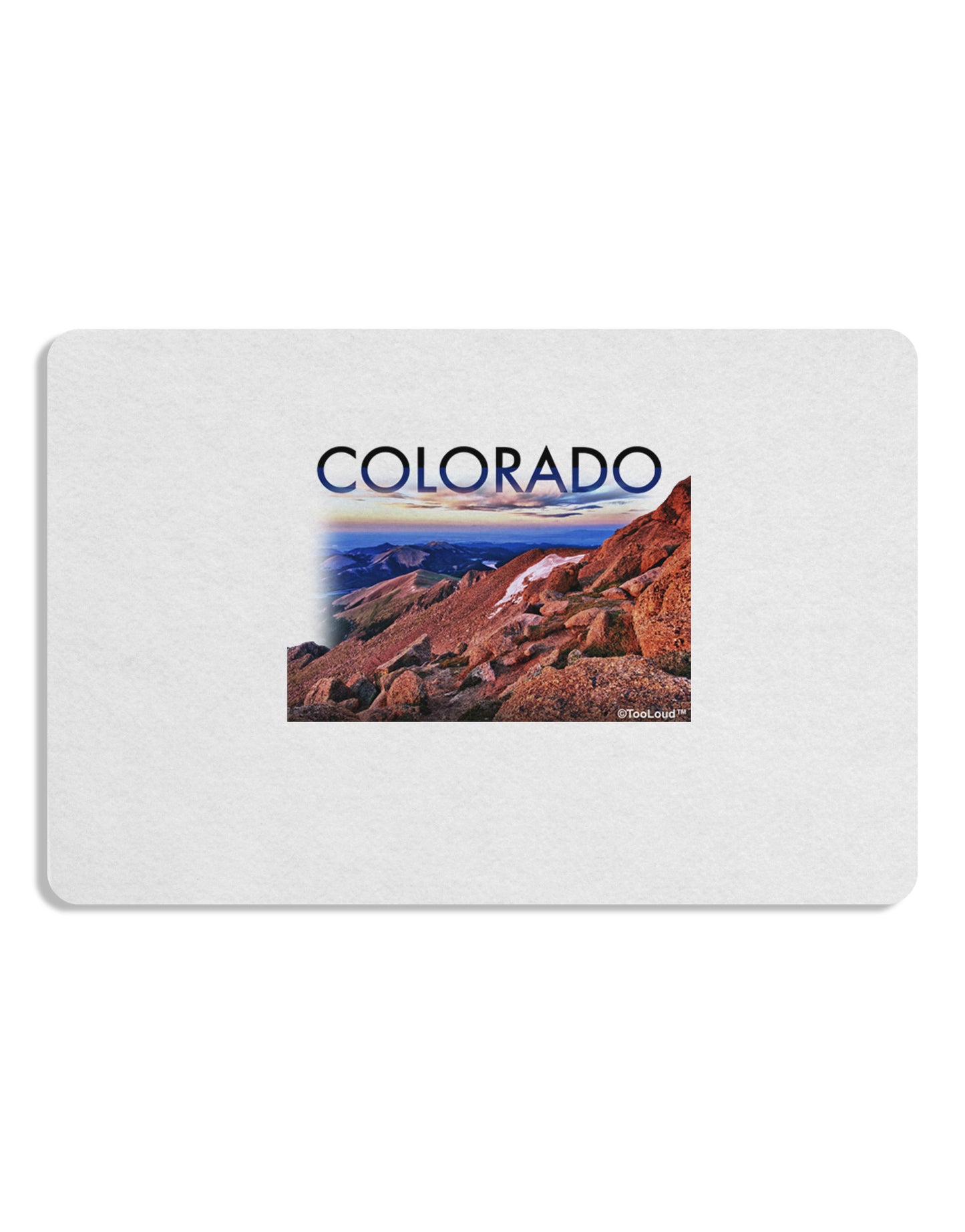 Colorado Mtn Sunset Cutout Placemat Set of 4 Placemats-Placemat-TooLoud-White-Davson Sales