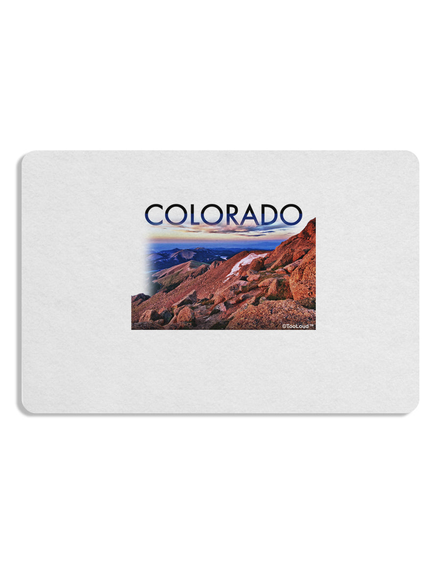 Colorado Mtn Sunset Cutout Placemat Set of 4 Placemats-Placemat-TooLoud-White-Davson Sales