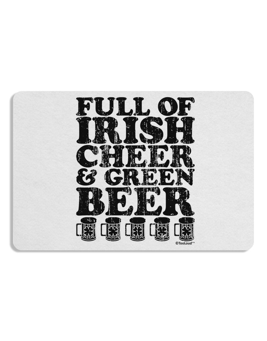 Full of Irish Cheer and Green Beer Placemat by TooLoud Set of 4 Placemats-Placemat-TooLoud-White-Davson Sales