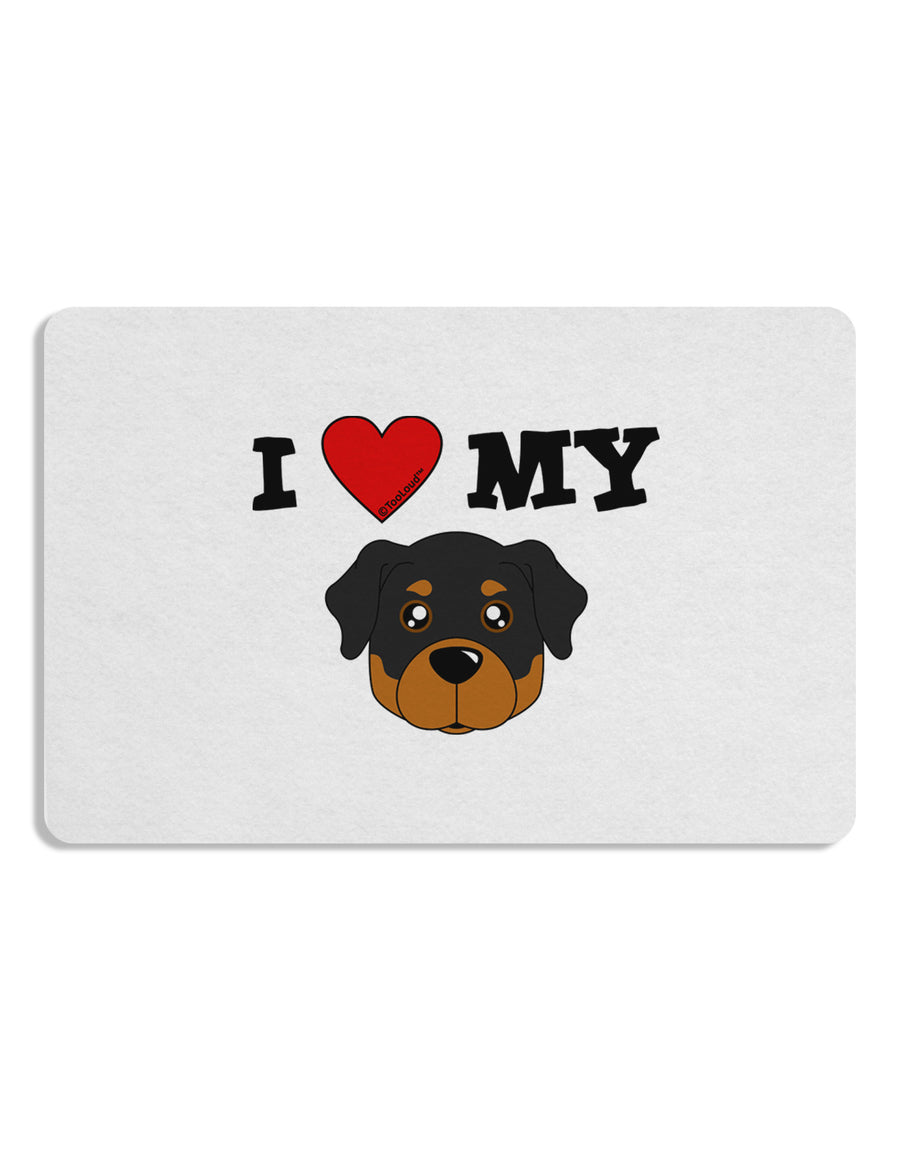 I Heart My - Cute Rottweiler Dog Placemat by TooLoud Set of 4 Placemats-Placemat-TooLoud-White-Davson Sales