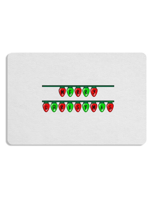 Merry Christmas Lights Red and Green 12 x 18 Placemat Set of 4 Placemats-Placemat-TooLoud-White-Davson Sales