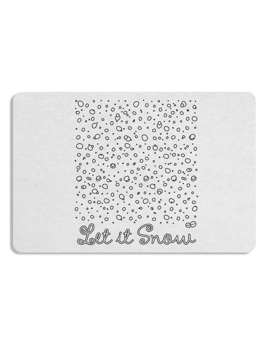 Let It Snow Falling Snowflakes - Christmas 12 x 18 Placemat Set of 4 Placemats-Placemat-TooLoud-White-Davson Sales