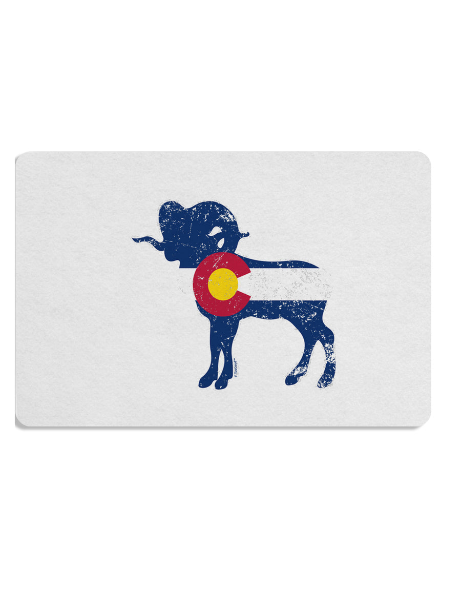 TooLoud Grunge Rocky Mountain Bighorn Sheep Flag Placemat Set of 4 Placemats Multi-pack-Placemat-TooLoud-Davson Sales