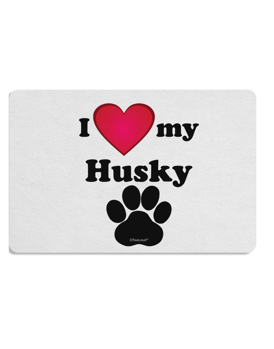 I Heart My Husky Placemat by TooLoud Set of 4 Placemats-Placemat-TooLoud-White-Davson Sales