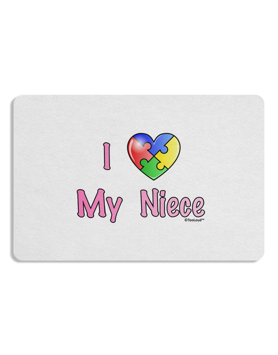 I Heart My Niece - Autism Awareness Placemat by TooLoud Set of 4 Placemats-Placemat-TooLoud-White-Davson Sales