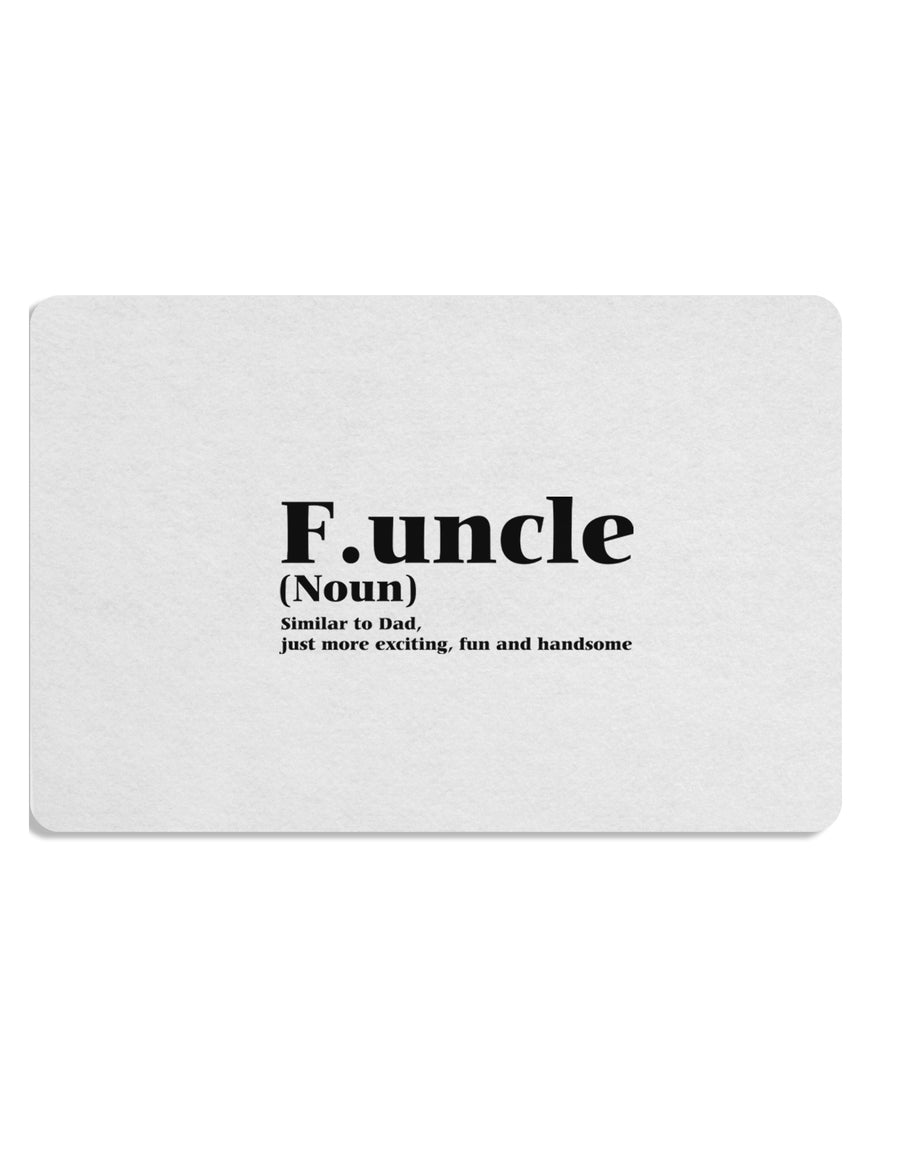 Funcle - Fun Uncle Placemat by TooLoud Set of 4 Placemats-Placemat-TooLoud-White-Davson Sales