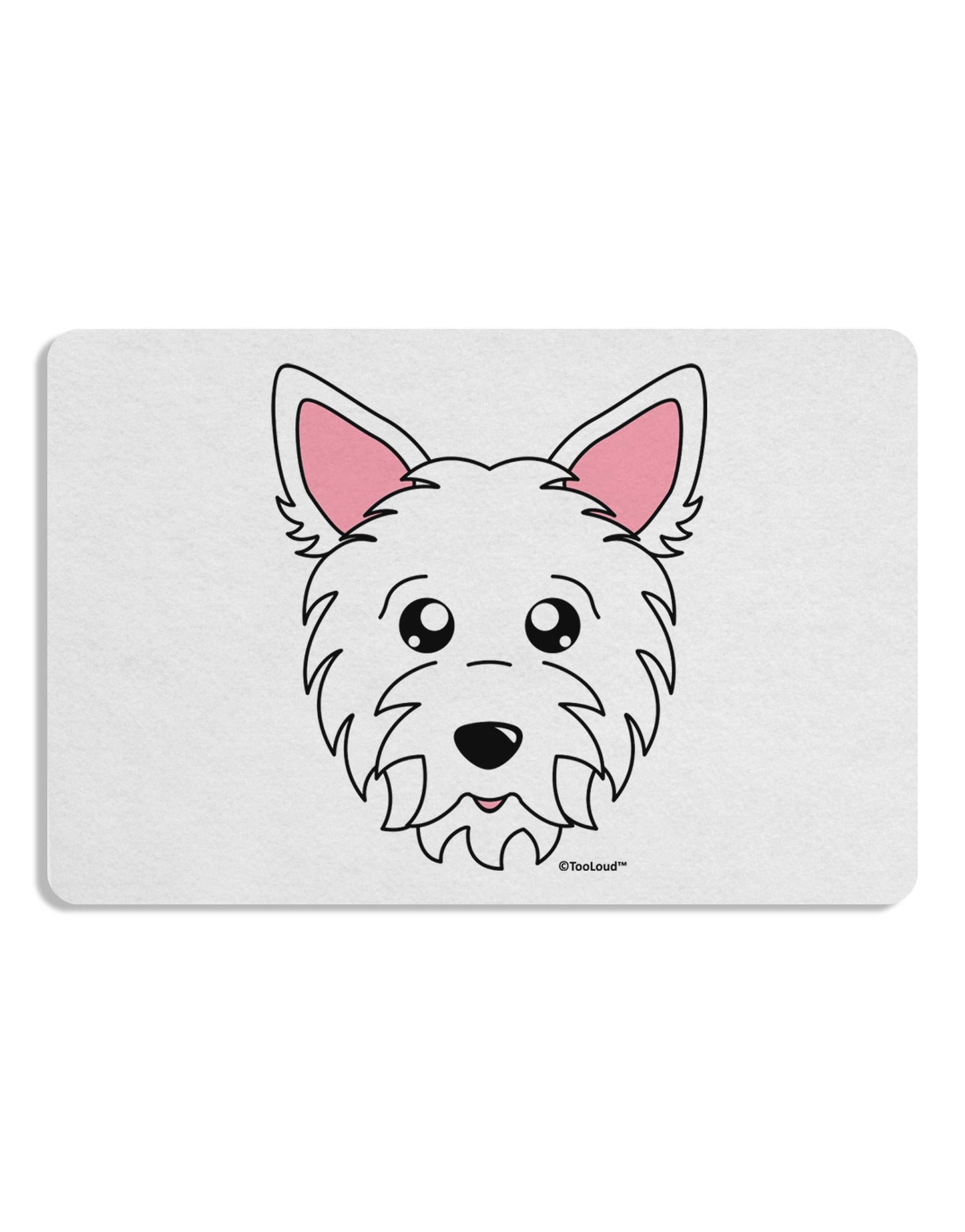 Cute West Highland White Terrier Westie Dog Placemat by TooLoud Set of 4 Placemats-Placemat-TooLoud-White-Davson Sales