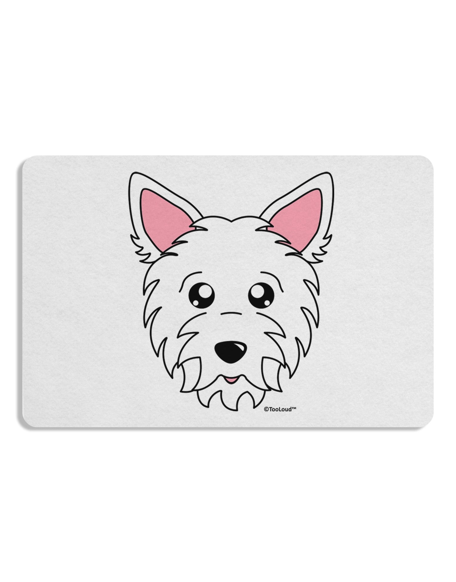 Cute West Highland White Terrier Westie Dog Placemat by TooLoud Set of 4 Placemats-Placemat-TooLoud-White-Davson Sales