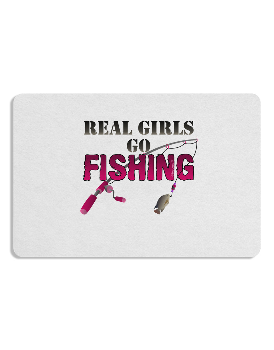 Real Girls Go Fishing Placemat Set of 4 Placemats-Placemat-TooLoud-White-Davson Sales