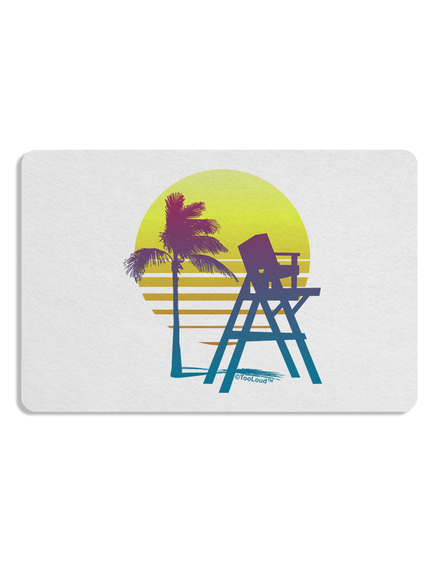 LA Beach Silhouette Letters Placemat Set of 4 Placemats-Placemat-TooLoud-White-Davson Sales