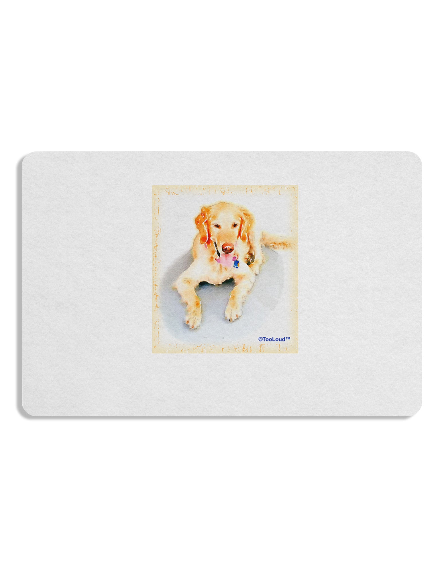 Laying Retriever Watercolor Placemat Set of 4 Placemats-Placemat-TooLoud-White-Davson Sales