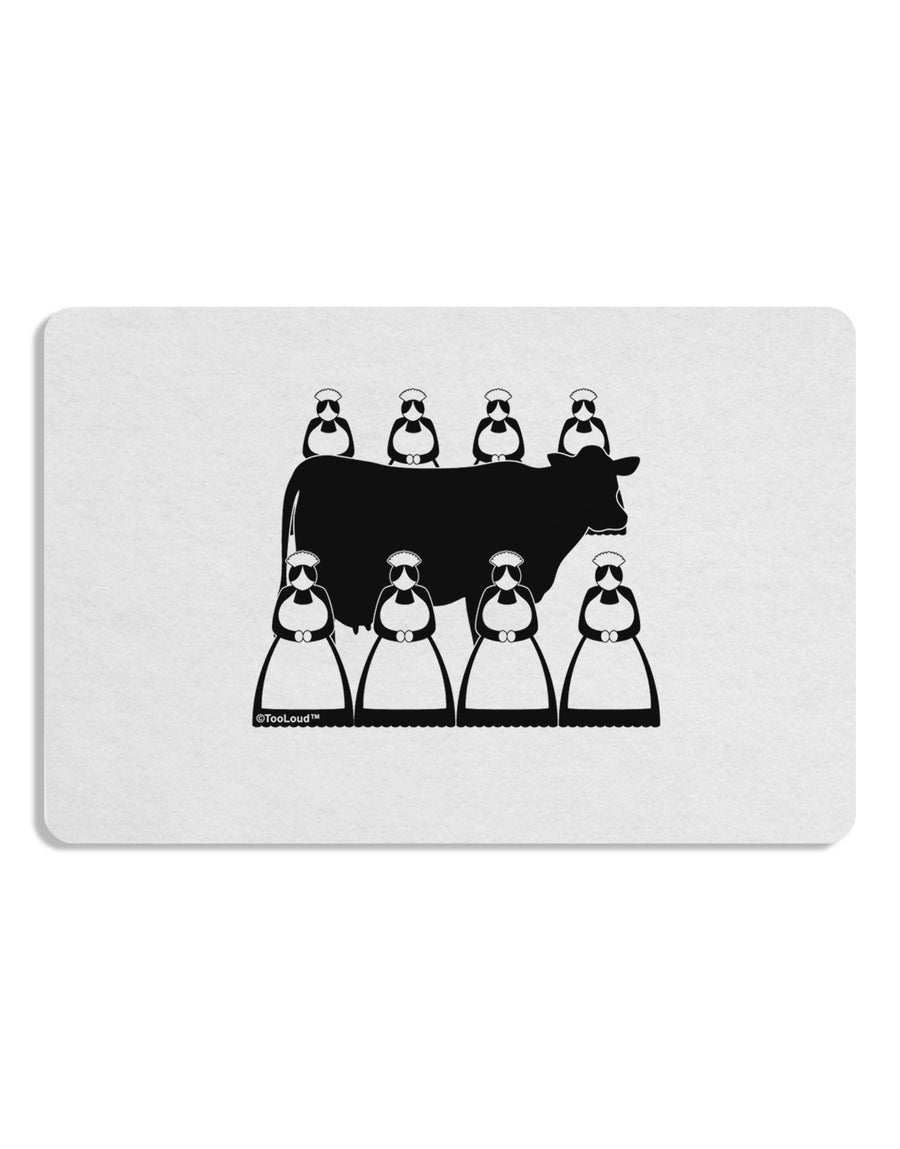 Eight Maids A Milking Placemat Set of 4 Placemats-Placemat-TooLoud-White-Davson Sales