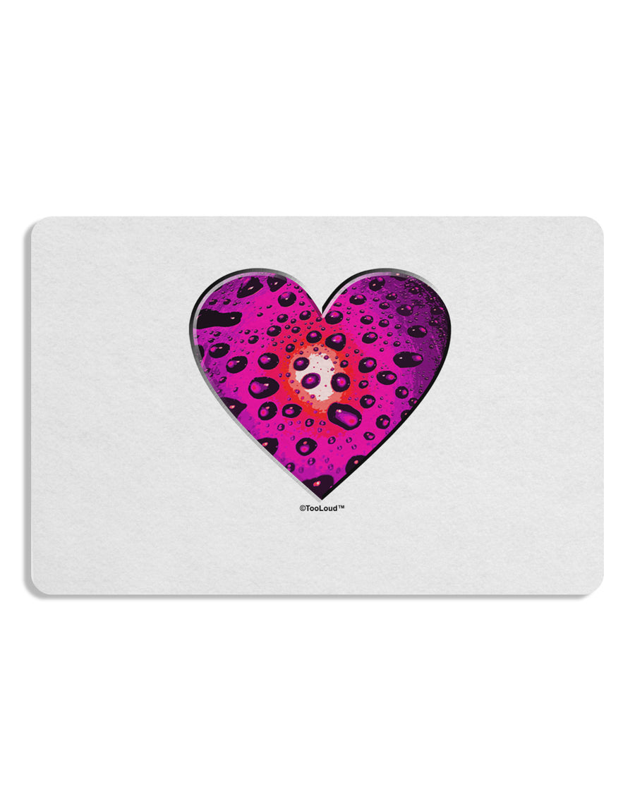 Water Droplet Heart Magenta Placemat by TooLoud Set of 4 Placemats-Placemat-TooLoud-White-Davson Sales