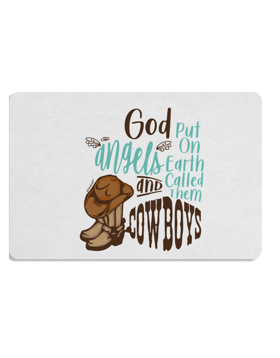 TooLoud God put Angels on Earth and called them Cowboys Placemat Set of 4 Placemats Multi-pack-Placemat-TooLoud-Davson Sales