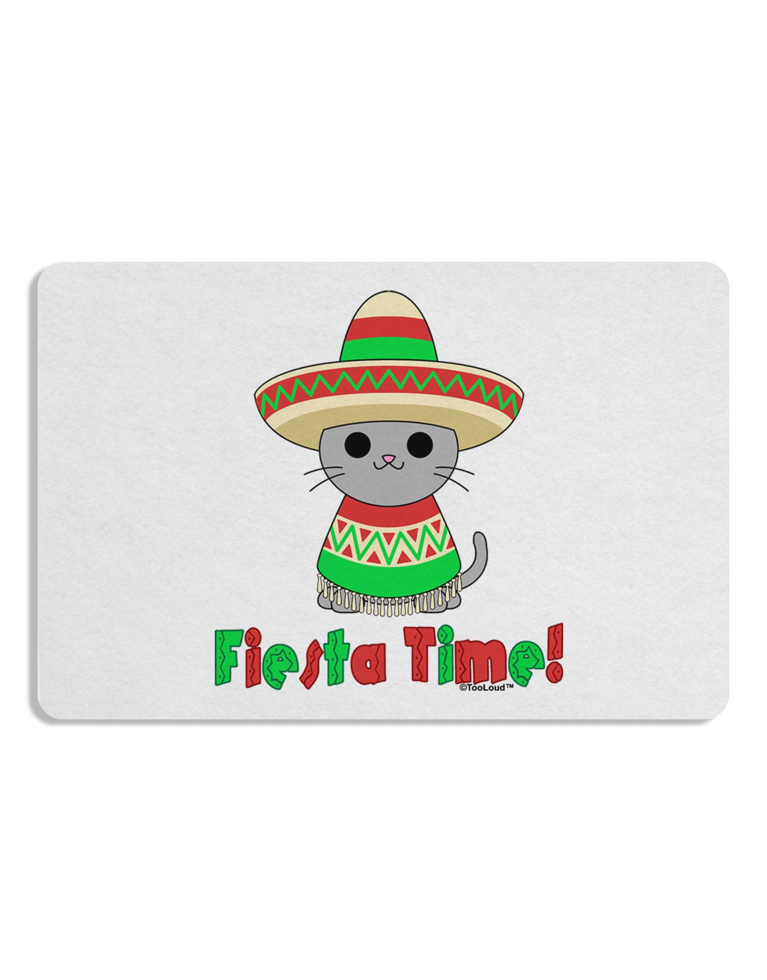 Fiesta Time - Cute Sombrero Cat Placemat by TooLoud Set of 4 Placemats-Placemat-TooLoud-White-Davson Sales